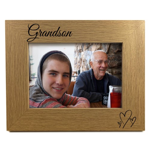 Grandson Photo Frame Nan Grandad Nanny Grandpa Gift For Birthday