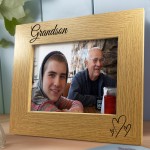 Grandson Photo Frame Nan Grandad Nanny Grandpa Gift For Birthday