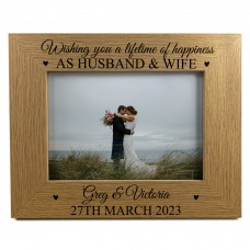 Personalised Mr And Mrs Photo Frame Wedding Gifts For Couple
