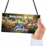 Garden Welcome Signs Hanging Garden Shed Wall Fence Signs Gift