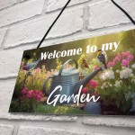 Garden Welcome Signs Hanging Garden Shed Wall Fence Signs Gift