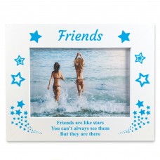 Friends Are Like Stars Wooden Photo Frame Gift For Birthday