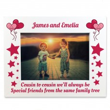 Personalised Cousins Photo Frame Wood Cousin Birthday Gifts