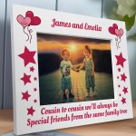 Personalised Cousins Photo Frame Wood Cousin Birthday Gifts