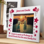 Personalised Cousins Photo Frame Wood Cousin Birthday Gifts