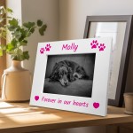 Personalised Dog Memorial Photo Frame Gift Pet Loss Keepsake