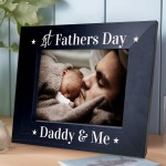 1st Fathers Day Gift For Daddy From Daughter Son Wooden Frame