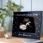 Cant Wait To Meet You Daddy Love Bump Wood Photo Frame