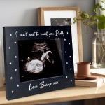 Cant Wait To Meet You Daddy Love Bump Wood Photo Frame