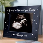 Cant Wait To Meet You Daddy Love Bump Wood Photo Frame