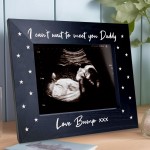 Cant Wait To Meet You Daddy Love Bump Wood Photo Frame