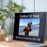 Father And Son Wooden Photo Frame Fathers Day Gift For Dad