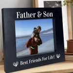 Father And Son Wooden Photo Frame Fathers Day Gift For Dad