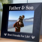 Father And Son Wooden Photo Frame Fathers Day Gift For Dad