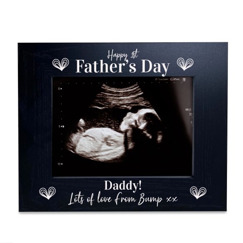 1st Fathers Day Gifts Wooden Photo Frame Bump Gifts Fathers Day