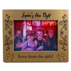 Personalised Hen Party Gift 7x5 Wood Frame Hen Night Gift Friend
