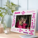 Novelty Auntie Gifts For Birthday Wooden Photo Frame Auntie Gift