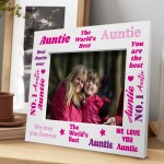 Novelty Auntie Gifts For Birthday Wooden Photo Frame Auntie Gift