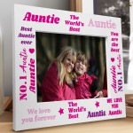 Novelty Auntie Gifts For Birthday Wooden Photo Frame Auntie Gift