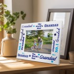 Novelty Grandad Gifts For Fathers Day Birthday Wood Photo Frame 