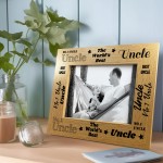 UNCLE PHOTO FRAME For Best Uncle Fathers Day Birthday Gift