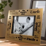 UNCLE PHOTO FRAME For Best Uncle Fathers Day Birthday Gift