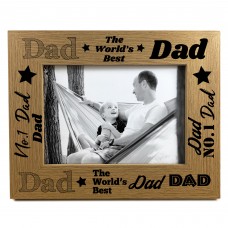 DAD PHOTO FRAME Wood Fathers Day Birthday Gifts For Dad