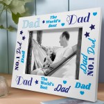 Photo Picture Frame For Dad Fathers Day Gift From Daughter Son