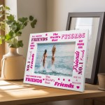 No1 Friend Wooden Photo Frame Friendship Gifts For Women Sister