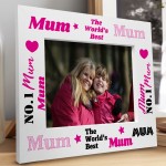 Novelty Mum Gifts For Birthday Wooden Photo Frame Mum Photo