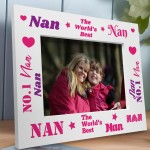 Novelty Nan Gift For Birthday Wooden Photo Frame Nan Photo Frame