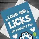 Fathers Day Gift From The Dog Funny Fathers Day Card From Pet