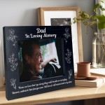 Dad Memorial Remembrance Photo Frame Fathers Day Memorial Gift