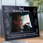 Dad Memorial Remembrance Photo Frame Fathers Day Memorial Gift