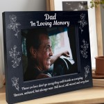 Dad Memorial Remembrance Photo Frame Fathers Day Memorial Gift