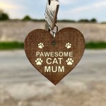 Funny Birthday Gift From Cat Engraved Keyring CAT MUM Gift Joke