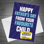 Fathers Day Card From Daughter Son Child Funny Joke Humour