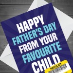 Fathers Day Card From Daughter Son Child Funny Joke Humour