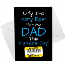 Reduced Cheap Funny Fathers Day Card From Daughter Son Child