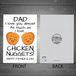 Funny Joke Father's Day Card Chicken Nugget Theme Fathers Day