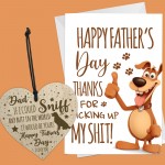 Funny Rude Fathers Day Card From Dog Dad Gift From Dog Heart