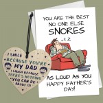 Funny Rude Fathers Day Card Gift For Dad Wood Heart Joke