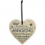 Fathers Day Gift Bundle A6 Card And Heart Funny Fathers Day Gift