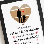 Father And Daughter Framed Print Dad Gifts From Daughter 