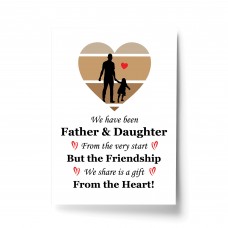 Father And Daughter A4 Art Print Dad Gifts From Daughter 