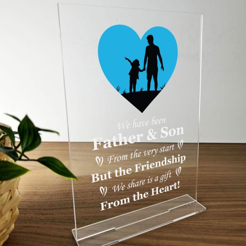 Father and Son Gift Fathers Day Birthday Gift For Dad Poem Print