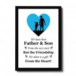 Father And Son Fathers Day Print Birthday Gift For Dad Son