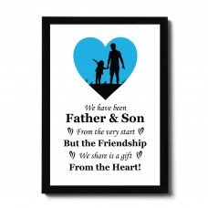 Father And Son Fathers Day Print Birthday Gift For Dad Son