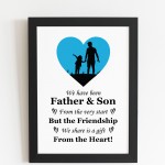 Father And Son Fathers Day Print Birthday Gift For Dad Son