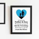 Father And Son Fathers Day Print Birthday Gift For Dad Son